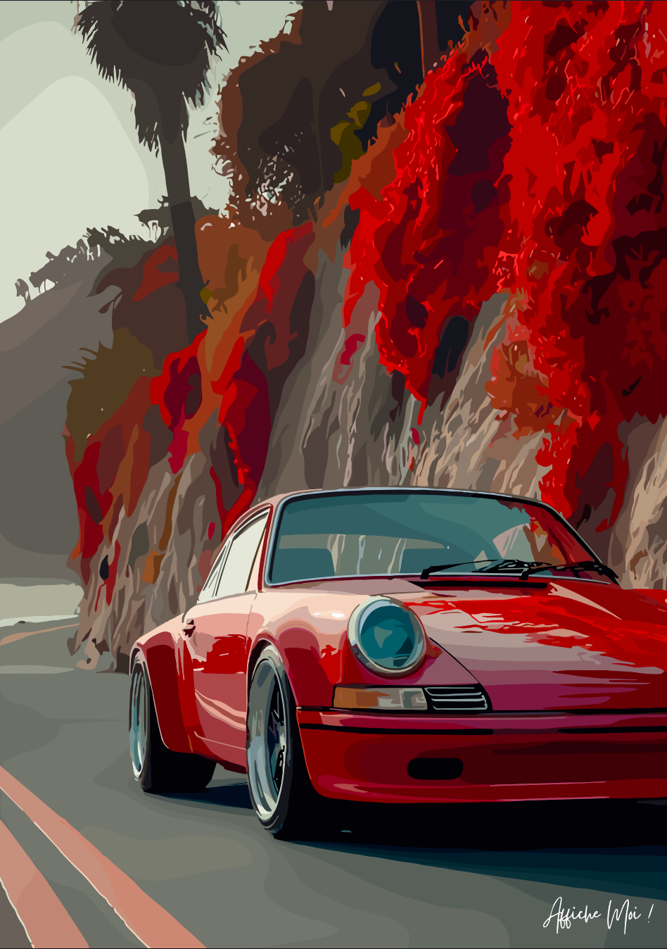 Affiche "Porsche Classique – Route Automnale" – La passion automobile dans toute sa splendeur Ma boutique